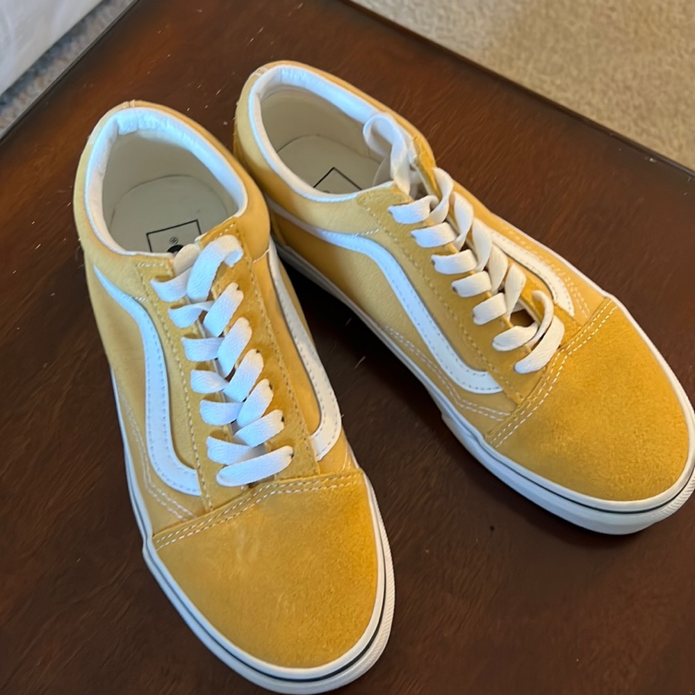 Old Skool Vans in Desert Sun! Worn once!